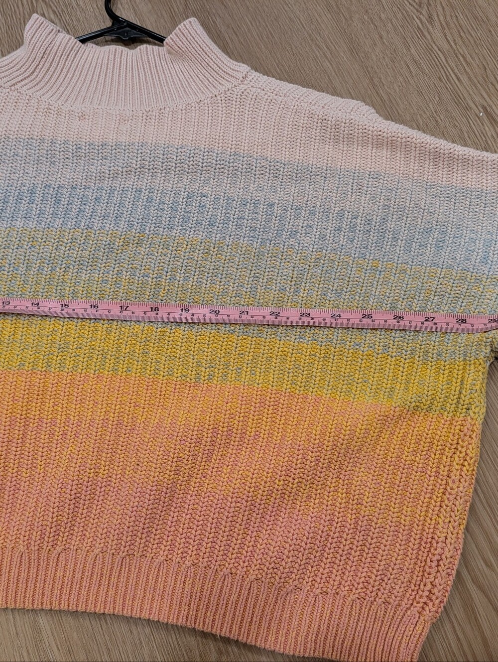 LC Lauren Conrad Pastel Striped Crewneck Sweater in Pink, Yellow, Blue